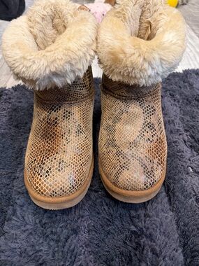 UGG Australia Snakeskin Bailey Bow Boots